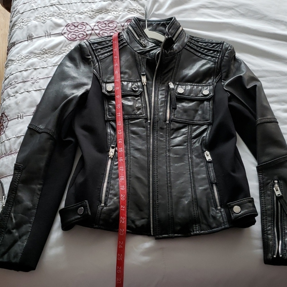 Michael Kors Leather Moto Jacket